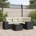 Set mobilier de grădină cu perne, 5 piese, negru, poliratan GartenMobel Dekor