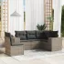Set mobilier de grădină cu perne, 5 piese, negru, poliratan GartenMobel Dekor