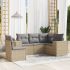 Set mobilier de grădină cu perne, 5 piese, negru, poliratan GartenMobel Dekor