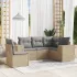 Set mobilier de grădină cu perne, 5 piese, negru, poliratan GartenMobel Dekor