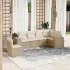 Set mobilier grădină cu perne, 6 piese, gri, poliratan GartenMobel Dekor