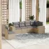 Set mobilier grădină cu perne, 6 piese, gri, poliratan GartenMobel Dekor