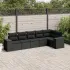 Set mobilier de grădină cu perne, 6 piese, negru, poliratan GartenMobel Dekor