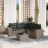 Set mobilier de grădină cu perne, 6 piese, negru, poliratan GartenMobel Dekor