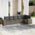 Set mobilier de grădină cu perne, 6 piese, negru, poliratan GartenMobel Dekor