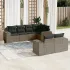 Set canapele de grădină, 7 piese, cu perne, gri, poliratan GartenMobel Dekor