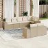 Set mobilier de grădină cu perne, 8 piese, negru, poliratan GartenMobel Dekor
