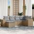 Set mobilier de grădină cu perne, 6 piese, negru, poliratan GartenMobel Dekor