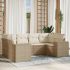 Set mobilier de grădină cu perne, 6 piese, negru, poliratan GartenMobel Dekor