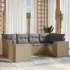 Set mobilier de grădină cu perne, 6 piese, negru, poliratan GartenMobel Dekor