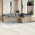 Set mobilier de grădină cu perne, 9 piese, negru, poliratan GartenMobel Dekor