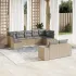 Set mobilier de grădină cu perne, 9 piese, negru, poliratan GartenMobel Dekor