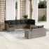 Set mobilier de grădină cu perne, 9 piese, negru, poliratan GartenMobel Dekor