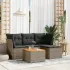Set mobilier de grădină cu perne, 5 piese, negru, poliratan GartenMobel Dekor