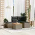 Set mobilier de grădină cu perne, 5 piese, negru, poliratan GartenMobel Dekor