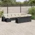 Set canapele de grădină cu perne, 11 piese, gri, poliratan GartenMobel Dekor