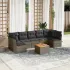 Set mobilier de grădină cu perne, 8 piese, negru, poliratan GartenMobel Dekor