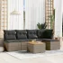 Set mobilier de grădină cu perne, 6 piese, negru, poliratan GartenMobel Dekor