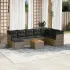 Set canapele de grădină, 9 piese, cu perne, gri, poliratan GartenMobel Dekor
