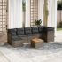 Set mobilier de grădină cu perne, 8 piese, negru, poliratan GartenMobel Dekor