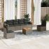 Set canapele de grădină, 7 piese, cu perne, gri, poliratan GartenMobel Dekor