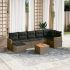 Set mobilier de grădină cu perne, 8 piese, negru, poliratan GartenMobel Dekor
