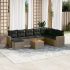 Set mobilier de grădină cu perne, 9 piese, negru, poliratan GartenMobel Dekor