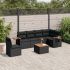Set canapele de grădină, 7 piese, cu perne, gri, poliratan GartenMobel Dekor