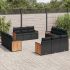 Set canapele de grădină, 12 piese, cu perne, negru, poliratan GartenMobel Dekor