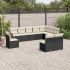 Set mobilier de grădină cu perne, 10 piese, gri, poliratan GartenMobel Dekor