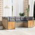 Set mobilier de grădină cu perne, 6 piese, negru, poliratan GartenMobel Dekor