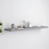 Raft de perete suspendat, gri, 60x23,5x3,8 cm, MDF GartenMobel Dekor