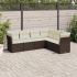 Set mobilier de grădină cu perne, 6 piese, negru, poliratan GartenMobel Dekor