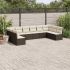 Set canapele de grădină cu perne, 10 piese, bej, poliratan GartenMobel Dekor