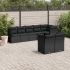 Set mobilier de grădină cu perne, 8 piese, negru, poliratan GartenMobel Dekor