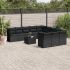 Set canapele de grădină, 12 piese, cu perne, negru, poliratan GartenMobel Dekor