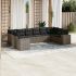 Set canapele de grădină cu perne, 10 piese, negru, poliratan GartenMobel Dekor