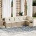 Set mobilier grădină cu perne, 6 piese, gri, poliratan GartenMobel Dekor