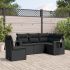 Set canapele de grădină cu perne, 5 piese, bej, poliratan GartenMobel Dekor