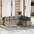 Set mobilier de grădină cu perne, 6 piese, negru, poliratan GartenMobel Dekor