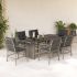 Set mobilier de grădină cu perne, 7 piese, negru, poliratan GartenMobel Dekor