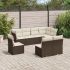 Set mobilier de grădină cu perne, 8 piese, negru, poliratan GartenMobel Dekor
