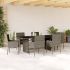 Set mobilier grădină cu perne, 9 piese, gri, poliratan GartenMobel Dekor
