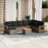 Set mobilier de grădină cu perne, 9 piese, negru, poliratan GartenMobel Dekor