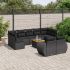 Set canapele de grădină cu perne, 10 piese, negru, poliratan GartenMobel Dekor
