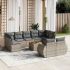Set canapele de grădină cu perne, 10 piese, negru, poliratan GartenMobel Dekor