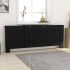 Mască pentru calorifer, negru, 205 cm, MDF GartenMobel Dekor