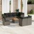 Set mobilier de grădină cu perne, 9 piese, negru, poliratan GartenMobel Dekor