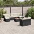 Set mobilier de grădină cu perne, 10 piese, gri, poliratan GartenMobel Dekor
