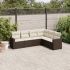 Set mobilier de grădină cu perne, 6 piese, negru, poliratan GartenMobel Dekor